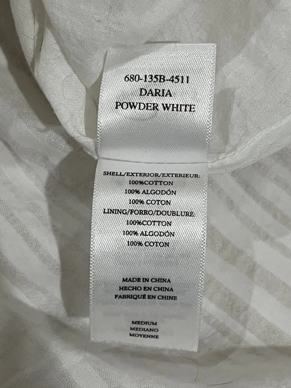 Rails White Tie-Neck Smocked Top - Picture 4 of 4